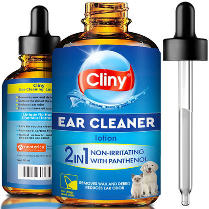 Cat Dog Ear Cleaner Drops Wash Solution Yeast Otic Infection Itchy Ear Treatment