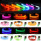 LED Adjustable Dog Collar Blinking Flashing Light Up Glow Pets Safety Waterproof